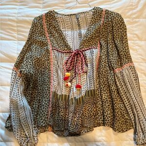 Anthropologie Blank London Leopard Print Women's Top. XS